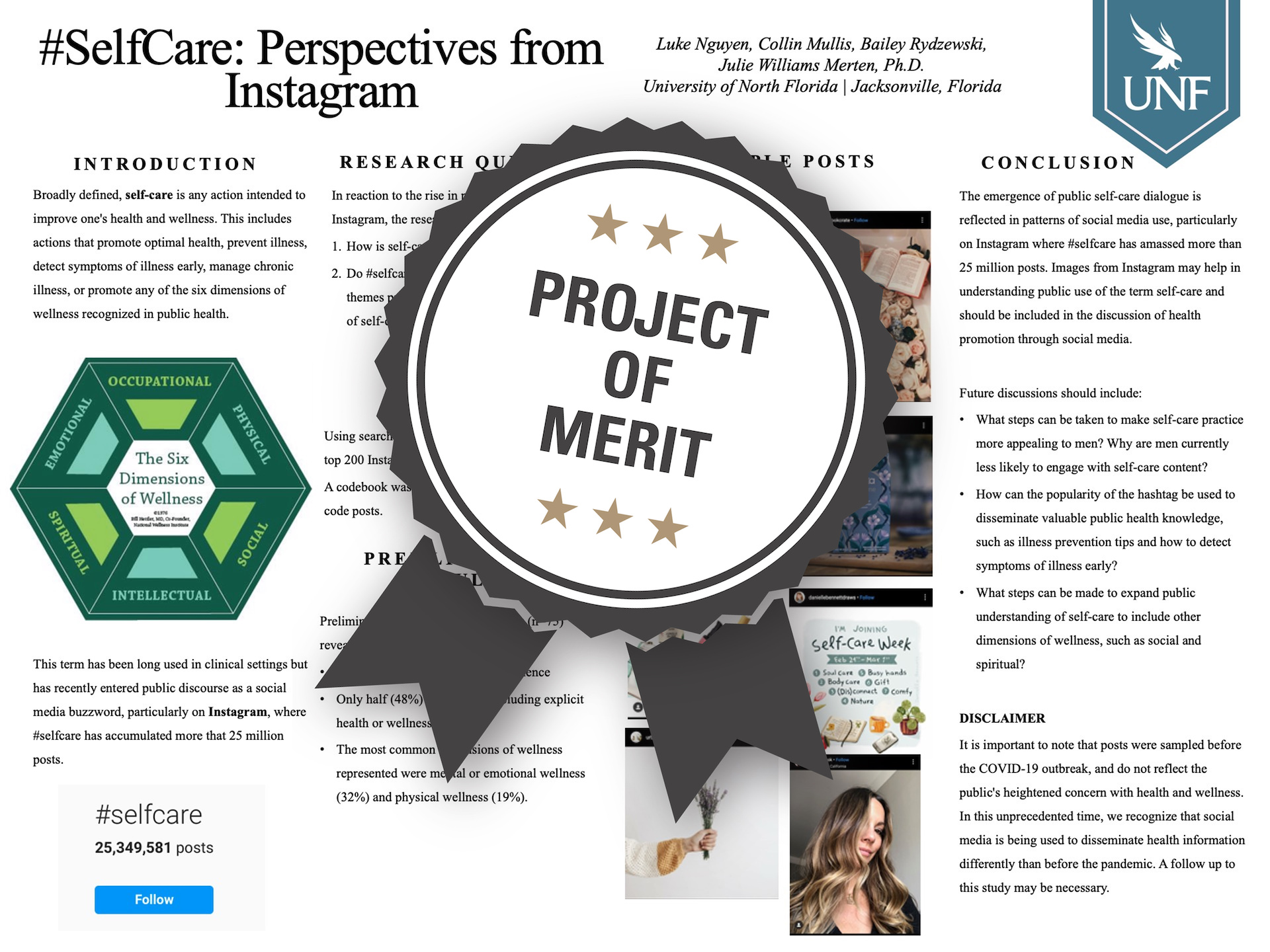#SelfCare: Perspectives from Instagram Project of Merit poster